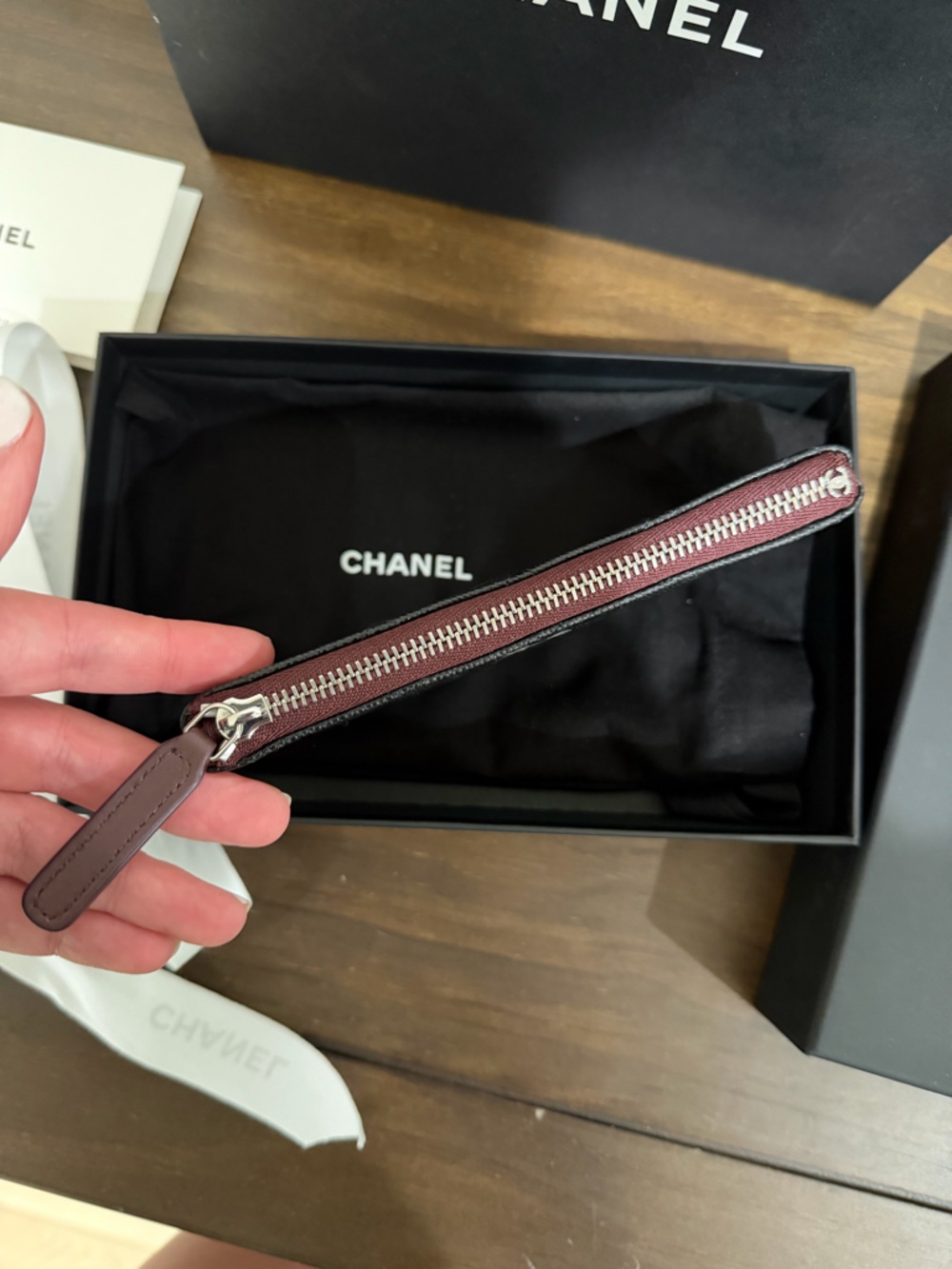 Chanel Black Quilted Caviar Leather Coin Wallet - Picture 4 of 6